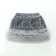 thumbnail image 3 of Fozruso Girls Tutu Skirt And Shine Girls Tutu Skirt Layered Party Skirt With Sequins For Birthday Celebration(Gray), 3 of 7