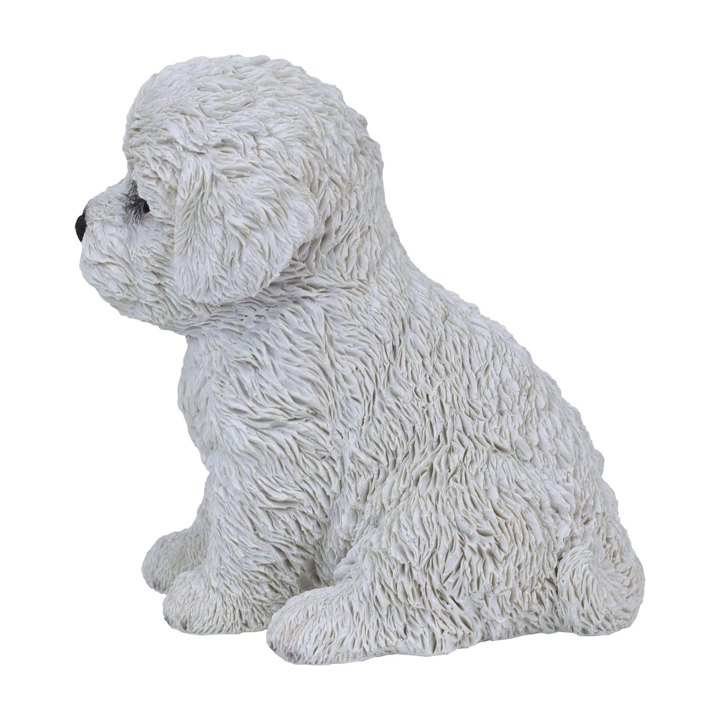 SOREAL White Baby Bichon Frise | Handpainted Decorative Puppy Statue for Home & Garden Decor | Premium Polyresin Dog Statue | Gift for Dog Lovers | Weather-Resistant Indoor/Outdoor Decor