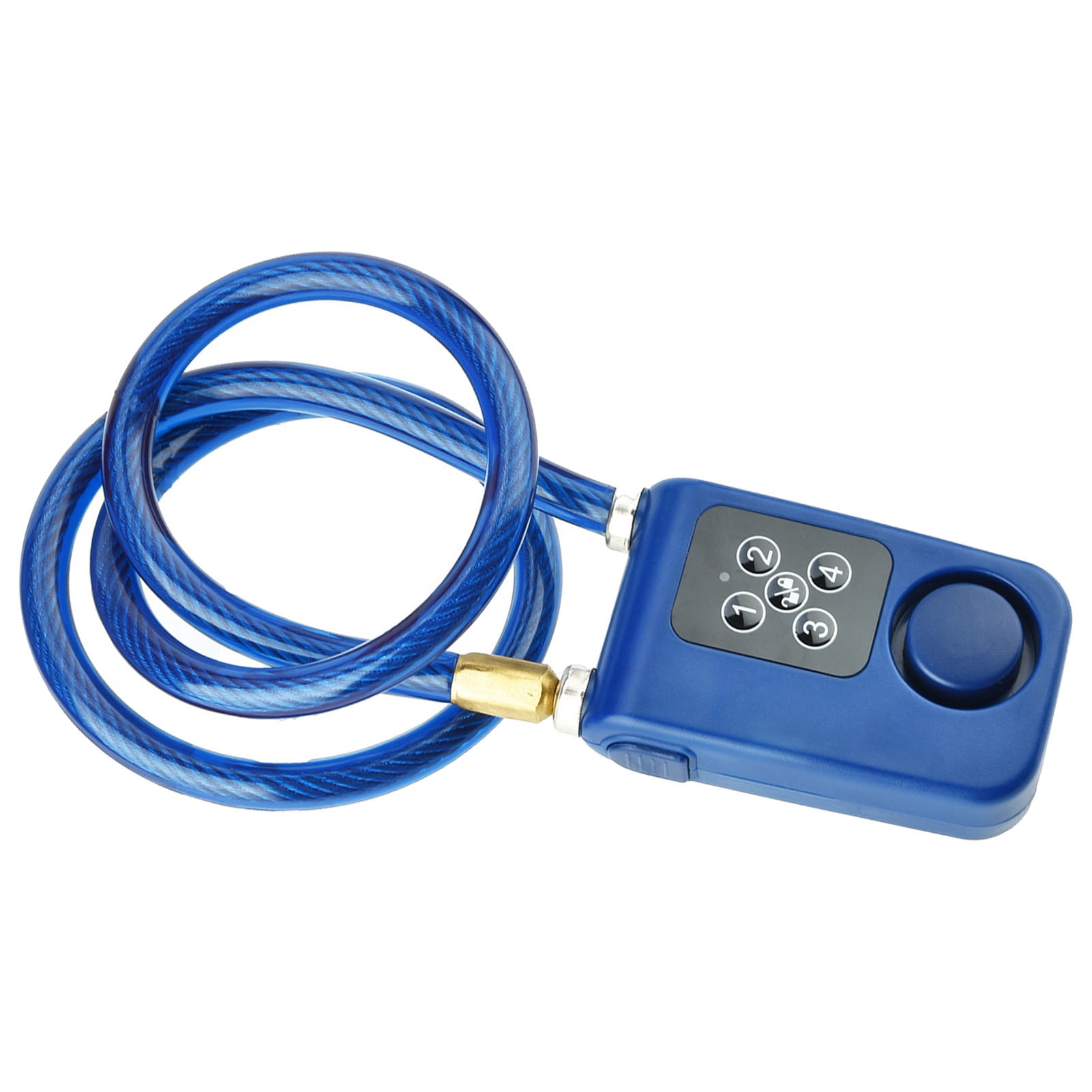 Nieyigj Y787 Smart Alarm Anti-Theft Combination Chain Lock for Bikes and Gates, Blue