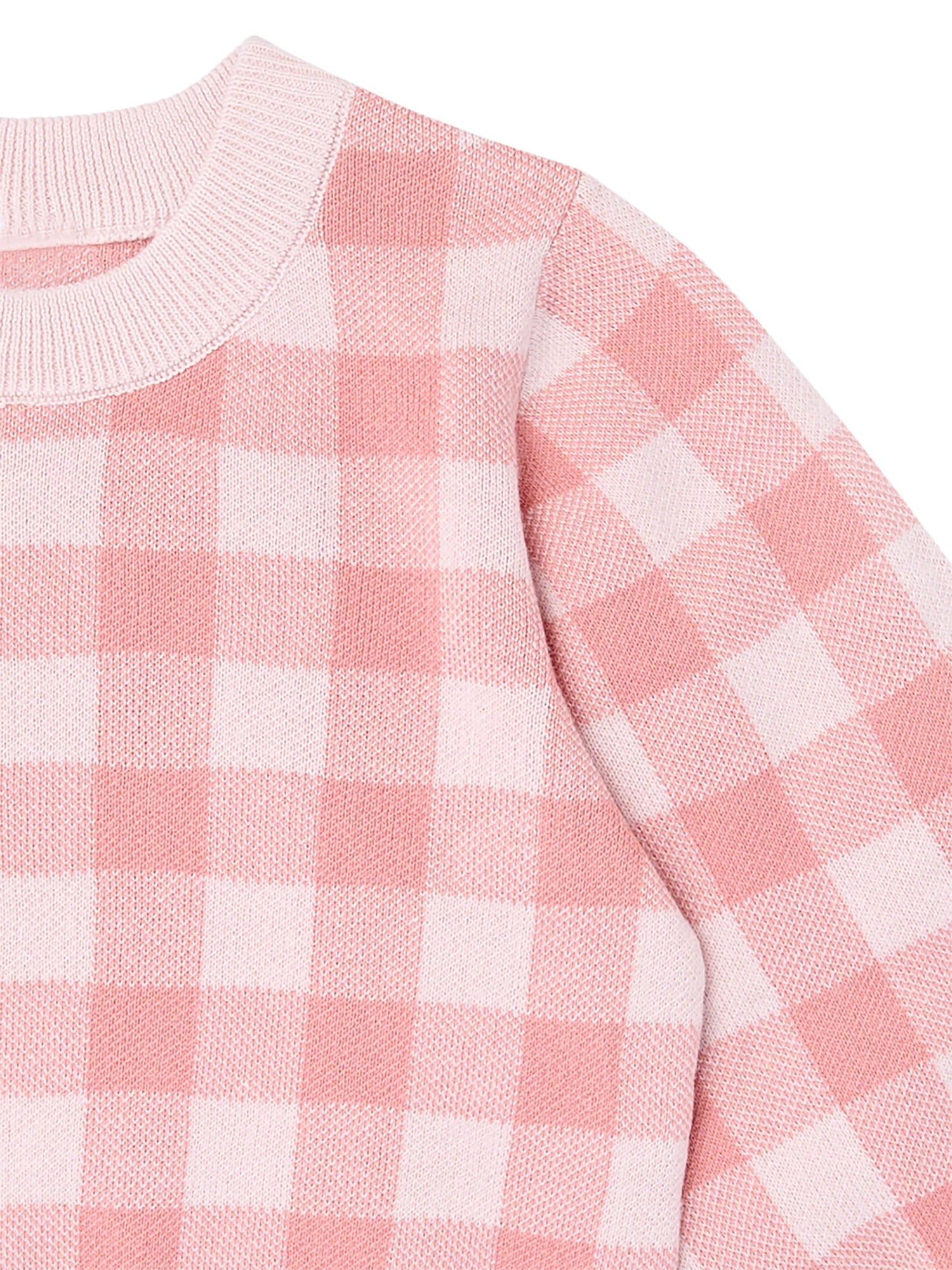 Modern Moments by Gerber Toddler Girl Jacquard Sweater Knit with Wide Leg Pant Set, Sizes 12M-5T