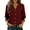 Wine, variant on Staron Spring Summer Fall Button Up Cardigan for Women 3/4 Sleeve V-Neck Casual Loose Shirt Jacket Top, Navy XL