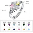 thumbnail image 3 of JQUEEN Heart, Amethyst & Cubic Zirconia Fashion Ring, Sterling Silver,Tourmaline & Opal, 5", 3 of 5