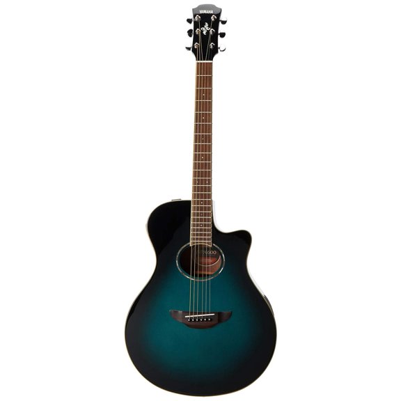 Yamaha APX600OBB Cuerpo Delgado Guitarra Acoustic-Electric, Thin Body, color Azul Ráfaga