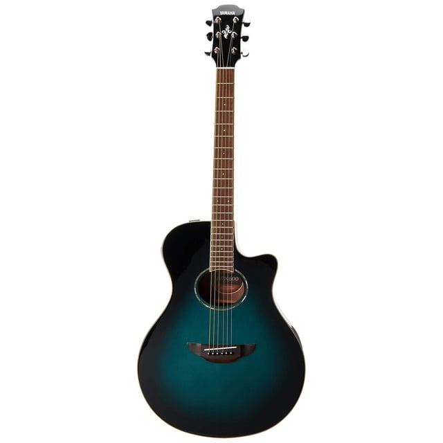 Yamaha APX600OBB Cuerpo Delgado Guitarra Acoustic-Electric, Thin Body, color Azul Ráfaga