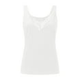 thumbnail image 3 of Womens Lace V-Neck Sleeveless Casual Tank Top - Solid Color Blouse, Polyester Material, Suitable for Multiple Occasions, 3 of 5