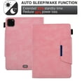 thumbnail image 4 of Dteck Rugged Case For iPad Pro 11 inch 2024, Magnetic Leather Smart Case Card Slots Wallet Shockproof Rubber Kickstand Cover for iPad Pro 11" 2024,Pink, 4 of 7