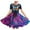Purple, variant on QIPOPIQ Girl's Summer Van Gogh Art 3D Print Crewneck Short Sleeve T-Shirt Swing Dress Clearance