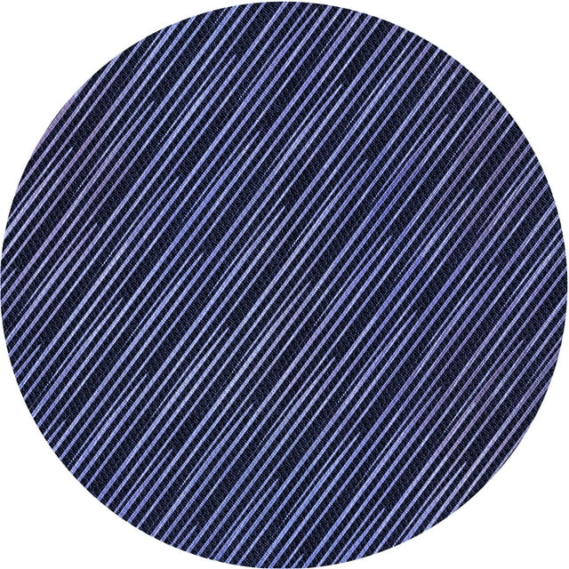 Ahgly Tapis Rond Lavable en Machine Intérieur Transitionnel Violet Pervenche, 3 Pieds Rond
