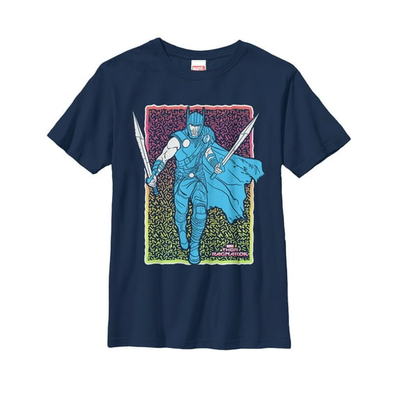 Boy's Marvel Thor: Ragnarok Battle Ready  Graphic Tee Navy Blue Small
