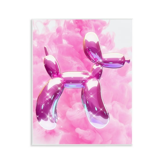 Stupell Industries Glitzy Balloon Dog Abstract Painting Unframed Art Print Wall Art, 11 x 14