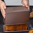 thumbnail image 1 of Carbon Steel Corrugated Non Stick Bread Mould With Lid Bake Bread Box Household Oven Baking Tools Bake Bread Mould, 1 of 6