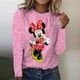 thumbnail image 1 of 2023 Women's O-neck New T-shirt Disney Mickey Mouse Print Top Spring Autumn Long-sleeved Casual Loose Vintage Women's T-shirtL Gao Jinjia LED, 1 of 2