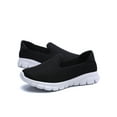 thumbnail image 1 of GENILU Women's Comfortable Breathable Round Toe Flats Anti Slip Low Top Tennis On Walking Shoes Black 8, 1 of 2