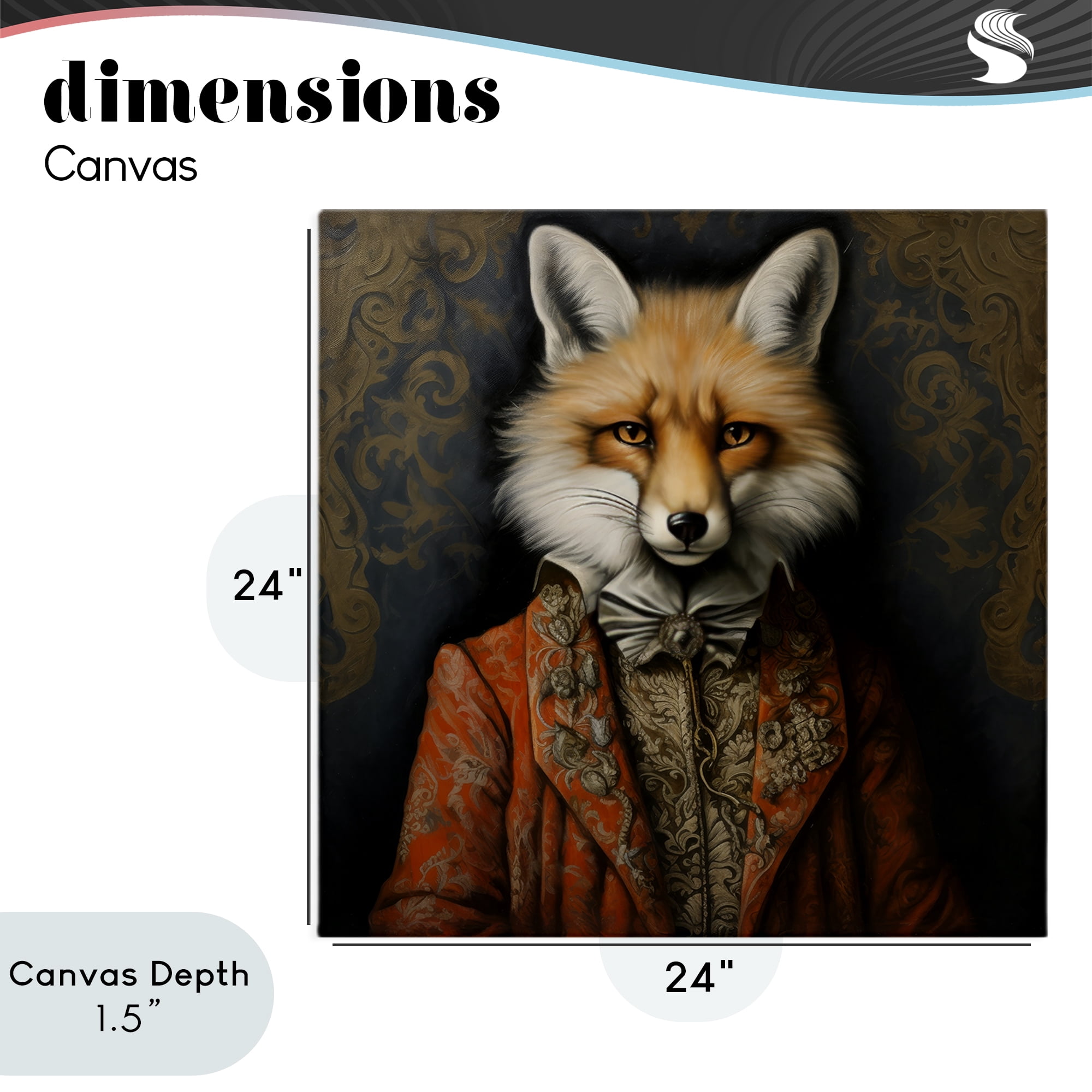 Stupell Industries Mystical Metamorphosis Fox Canvas Wall Art, design by Lazar Studio