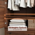 thumbnail image 2 of Ataucjin Armoire Wardrobe Closet with 2 Modern Doors,72" Wooden Wardrobe Cabinet with 2 Drawers and Hanging Rod,Tall Clothing Armoire Cabinet with 18 Adjustable Shelves,Freestanding Closet, 2 of 9