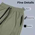 thumbnail image 4 of Zysthvn Winter Men's Casual Pants Straight Leg Workout Mens Trousers Quick Dry with Pockets Drawstring Elastic Waist Solid Pants, 4 of 9