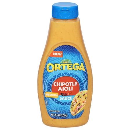 Ortega Chipotle Aioli Medium Taco Sauce 9 oz Bottle