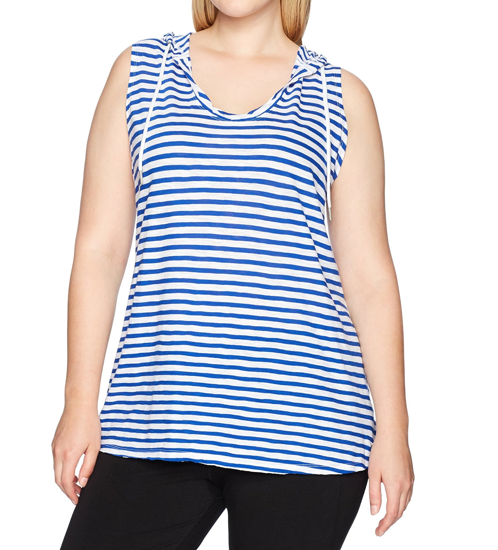 Calvin Klein Tops & Blouses Calvin Klein Womens Plus Wick Striped Hooded Tank Top Walmart