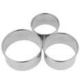 thumbnail image 1 of Molde de acero inoxidable para tartaletas, empanadas y galletas, tres tamaños, fácil de limpiar y duradero, ideal para cortar y dar forma circular a tus alimentos., 1 of 6