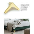 thumbnail image 3 of Riwesomey 4 piezas hogar sofá de centro gabinete pierna sala de estar dormitorio moderno Triangular patas muebles accesorios Hardware Suministros de soldadura Plata 15cm, 3 of 6