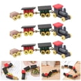 thumbnail image 1 of SEWACC 3Pcs Miniature Wooden Train Set Decorations for Thanksgiving with Red Color, 1 of 7