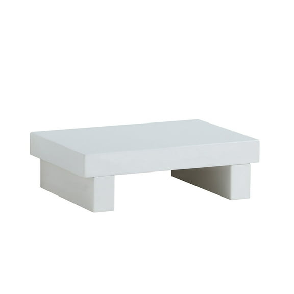 Benzara Finely Designed Contemporary Solid Wood Night Stand, Glossy White