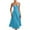 Blue, variant on CHGBMOK Womens Dresses Elegant French Waist Belt Pocket Slim Suspender Dress Sizes S-3XL