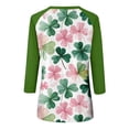 thumbnail image 5 of Dwralegc Women's St Patrick's Day Shirts 2026 Cute Fashion 3/4 Sleeve Four Leaf Clover Print Irish Clover Graphic Shirts Round Neck Casual Saint Patrick's Loose Fit Tunic Tops Blouses Army Green XL, 5 of 5