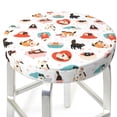 thumbnail image 3 of Fotbe funny cats celebrating Valentine's Day Pattern Stool Covers Round,Waterproof Round Bar Stool Covers Bar Chair Covers Washable Stool Cushion Slipcover for 12-14 Inch Chair-14 inch, 3 of 7