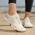 thumbnail image 2 of Beach Water Shoes for Women Men Quick Dry Non- Wide Toe Hike Barefoot Footwear for Beach Pool Aqua Swim Surf Walk (Beige/36), 2 of 8