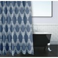 thumbnail image 3 of Simply Daisy 70" W x 73" H Peace 2 Geometric Print Polyester Shower Curtain, Navy, 3 of 3