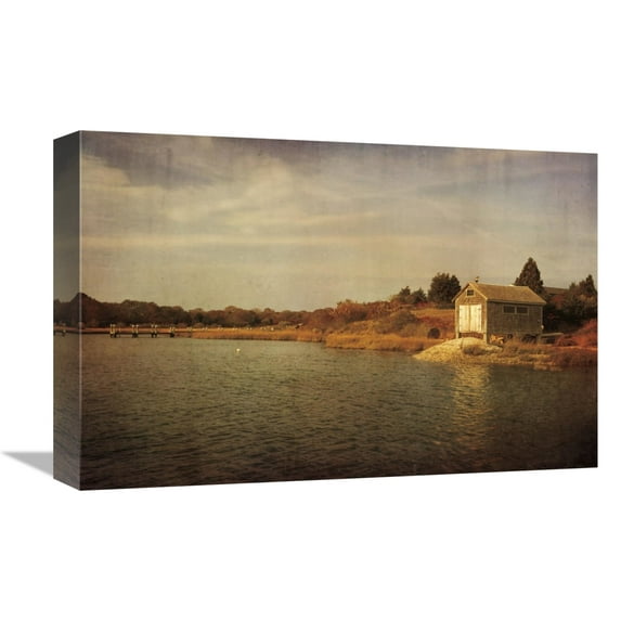 Global Gallery's 'Quitsa Fishing Shack' By Katherine Gendreau Stretched Canvas Wall Art