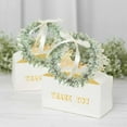 thumbnail image 4 of Efavormart 25 Pack White Love Wreath Party Favor Gift Boxes With Ribbon, Thank You Candy Treat Boxes - 6"x3"x7", 4 of 5