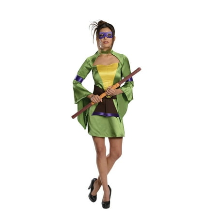 Teenage Mutant Ninja Turtles Donatello 6pc Adult Costume, Purple Green, Small