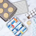 thumbnail image 5 of Yayeee Pot Holders Kitchen Heat Resistant with Pocket 7"x9.8" Cotton Oven Cooking Hot Pads, Orange Sailboats, 5 of 7