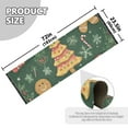 thumbnail image 5 of Yayeee Runner Rug for Bedroom 2'x6' Machine Washable Hallway Non Slip Mat, Beige Christmas Gingerbread, 5 of 8