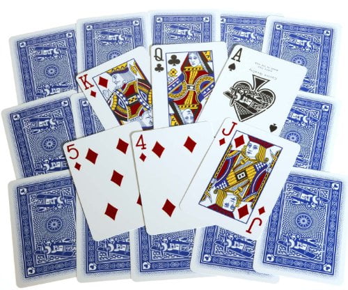 Lot de cartes à jouer Taille standard et cinq dés 