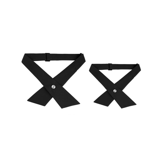 INSPIRE CHIC Pre Tied Adjustable Bowtie School Uniform Criss-Cross Bow Ties 2 Pcs