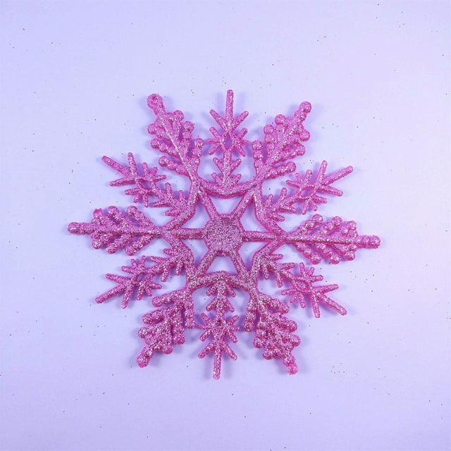 Christmas Decorations Hangs Modeling And Craftsmanship: Adopt Three Snowflake Modeling The Is With Glitter Shining Luster The Light And There Are Many Colors T snowflake modeling