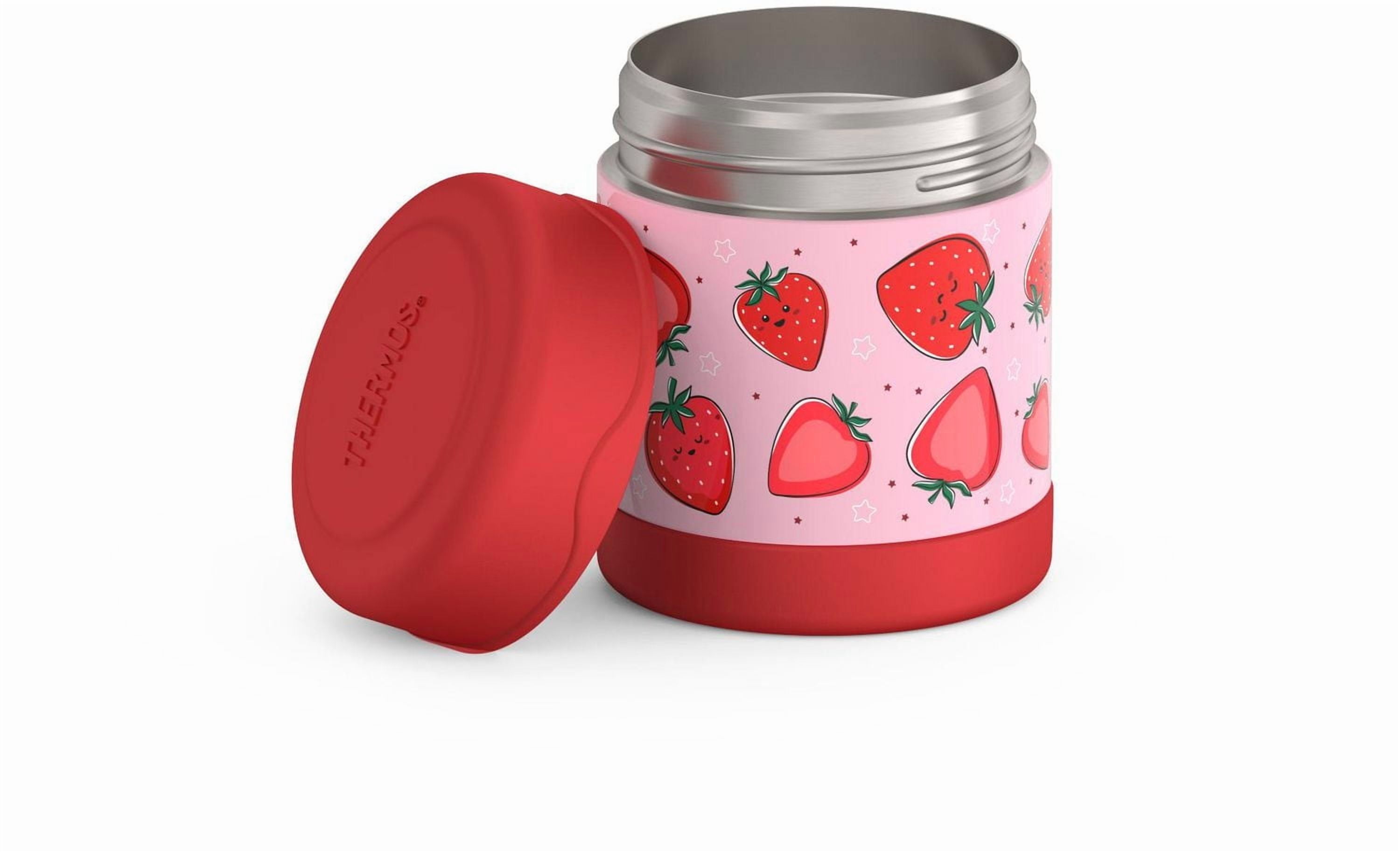 Thermos Kids - Pot alimentaire FUNtainer isolé sous vide en acier inoxydable, 295 ml, fraises