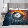thumbnail image 5 of American Football Ball in Fire and Water Throw Blanket Ultra Soft Warm All Season Decorative Fleece Blankets for Bed Chair Car Sofa Couch Bedroom 50"X40", 5 of 5