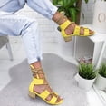thumbnail image 5 of Sandalias con cordones de cuerda de cáñamo con correa en el tobillo y tacón bajo de color sólido para mujer Wmkox8yii  shjk6173, 5 of 5