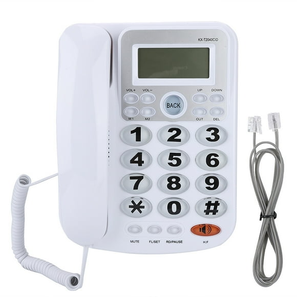 Corded Phone With Answering Machine, Noise Cancelling Function Corded Phone With Speakerphone For Restaurant For Hotel For Home