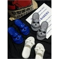 thumbnail image 4 of Skull Slippers for Women Men, Summer Lightweight Skull Head Design Single Band Slides Indoor Outdoor Pool Beach Sandals, 4 of 11