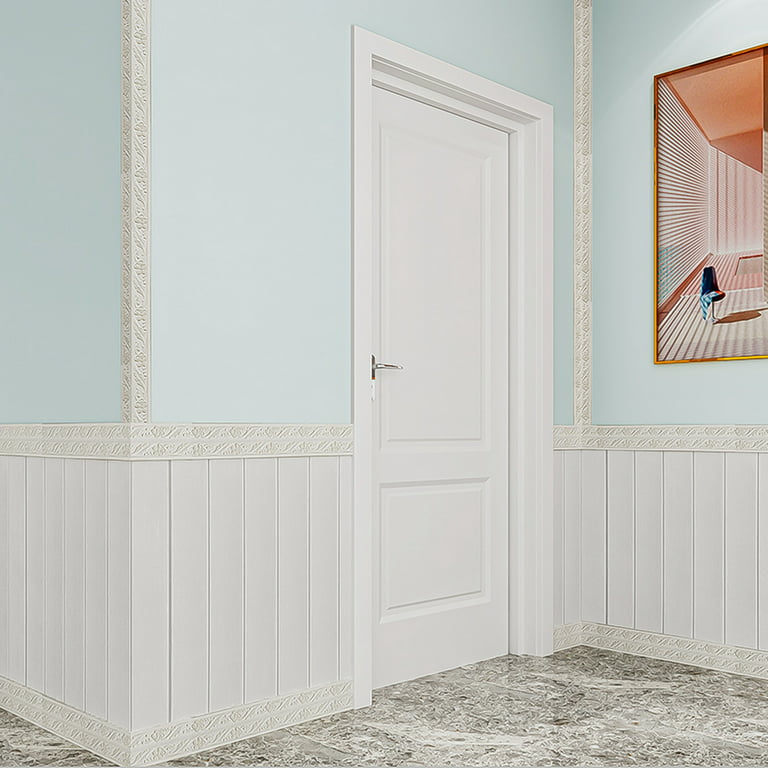 3D Self Adhesive Foam Wallpaper Borders, TSV 90inch Flexible Foam Molding  Trim, Waterproof Moisture-Proof Peel and Stick Wall Border Decorative Wall  Lines for Home Bathroom Kitchen DIY Decoration 