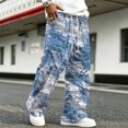 thumbnail image 6 of GrmtClth Men's Cargo Pants Outdoor Camouflage Breathable Loose Straight Leg Drawstring Waist Daily Wear Pants 5XL, 6 of 7