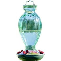 Audubon NA35243 20 oz Clear Glass Fluted Hummingbird Feeder