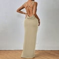 thumbnail image 3 of Kaemgyyd Wedding Guest Dresses for Women Elegant Backless Bodycon Maxi Dress Halter Cocktail Going out Long Dress for Party, 3 of 6