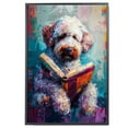 thumbnail image 2 of Lagotto Romagnolo Decor Poster Unframe, Lagotto Romagnolo Dog Canvas Wall Art, Dog Reading Book Canvas Print Painting Poster Wall Decor Dog Lovers Gifts, 2 of 6