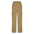 thumbnail image 6 of UAMVSH Women High Waist Cargo Pants Plus Size Streetwear Casual Work Dress Trousers with Pockets Soft Outdoor Wide Leg Athletic Pants(X-Large,Khaki 1), 6 of 7